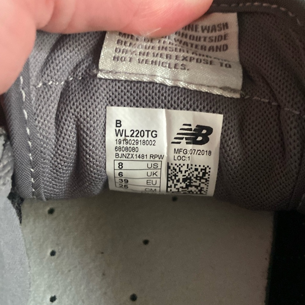 Grey and Pink new balance shoes size 8